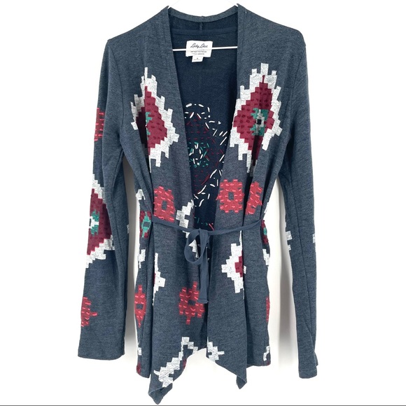 Lucky Brand Sweaters - Lucky Brand Western Aztec Belted Cardigan